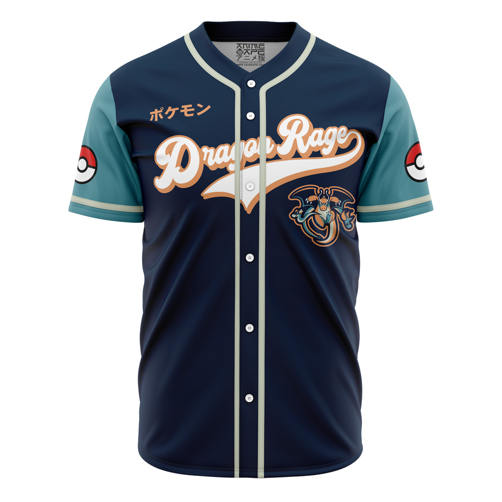 Alternative view of Personalized Dragon Rage Dragon Type Pokemon Baseball Jersey