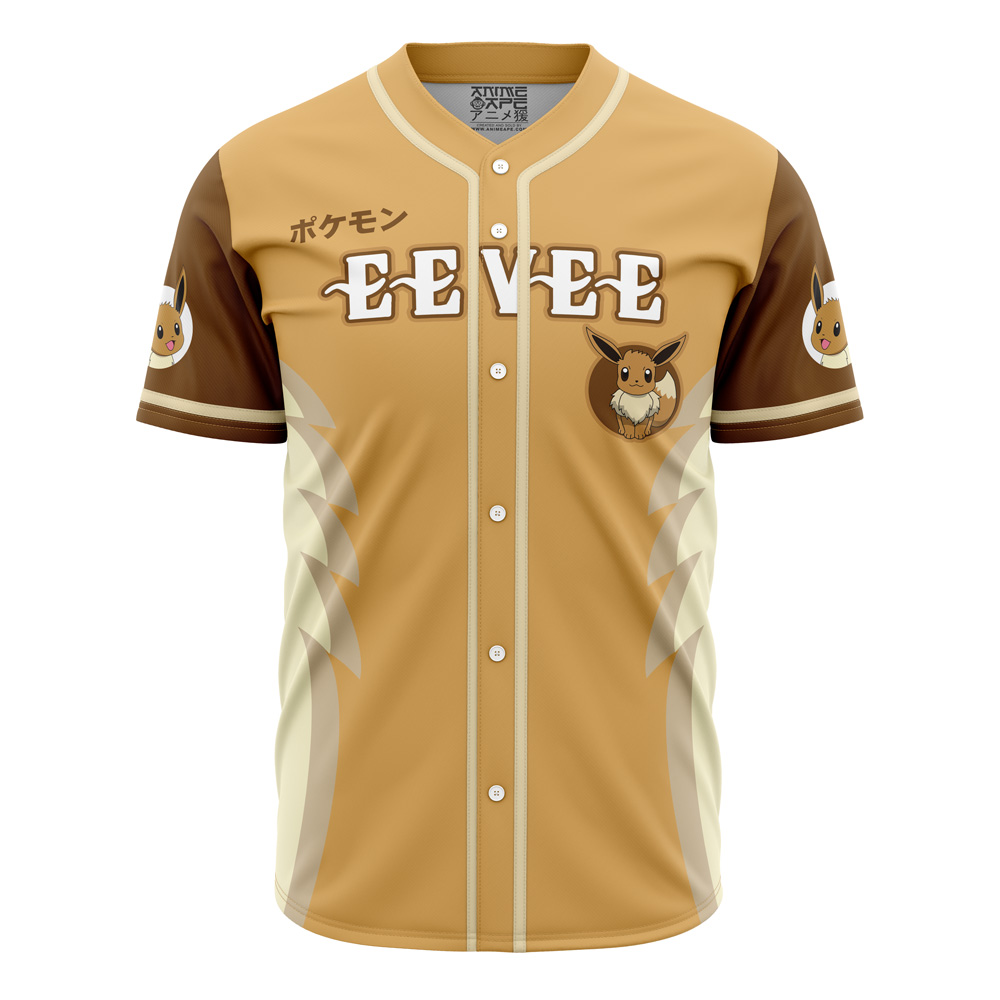 Alternative view of Personalized Eevee Eeveelution Pokemon Baseball Jersey