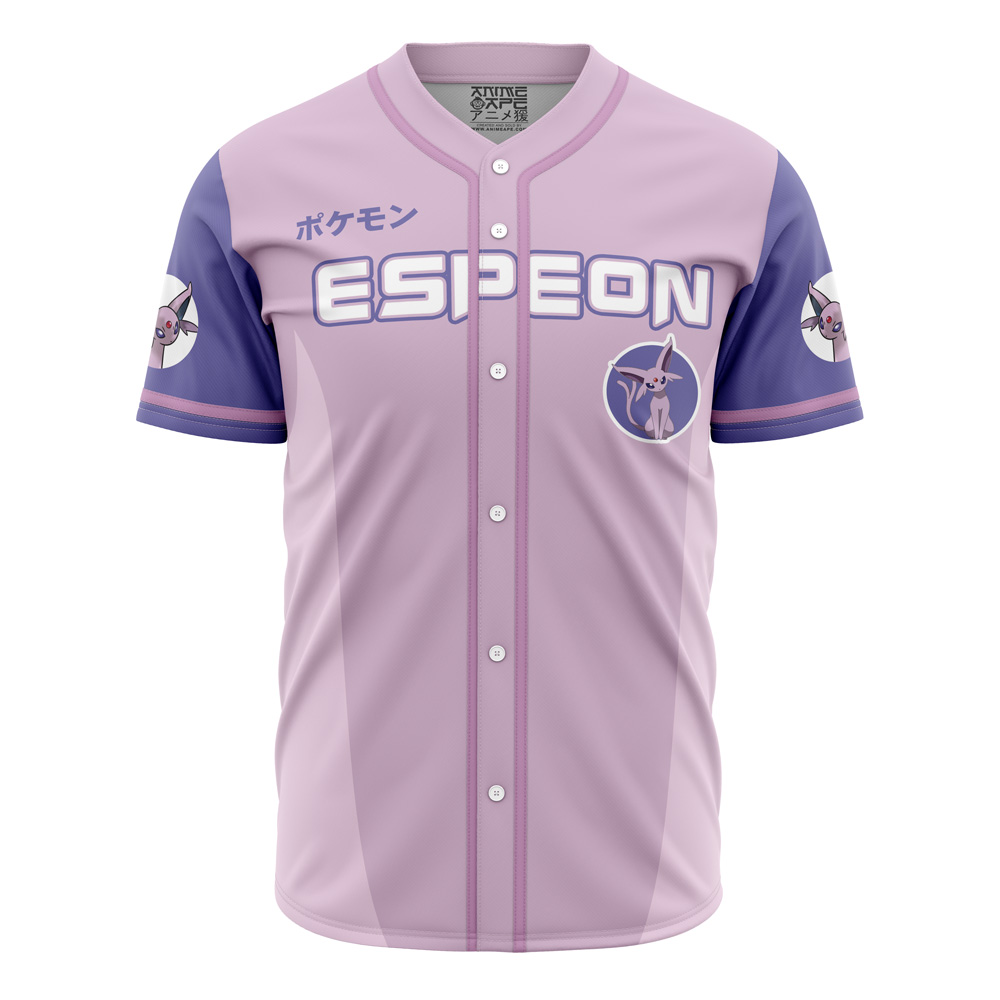 Alternative view of Personalized Espeon Eeveelution Pokemon Baseball Jersey