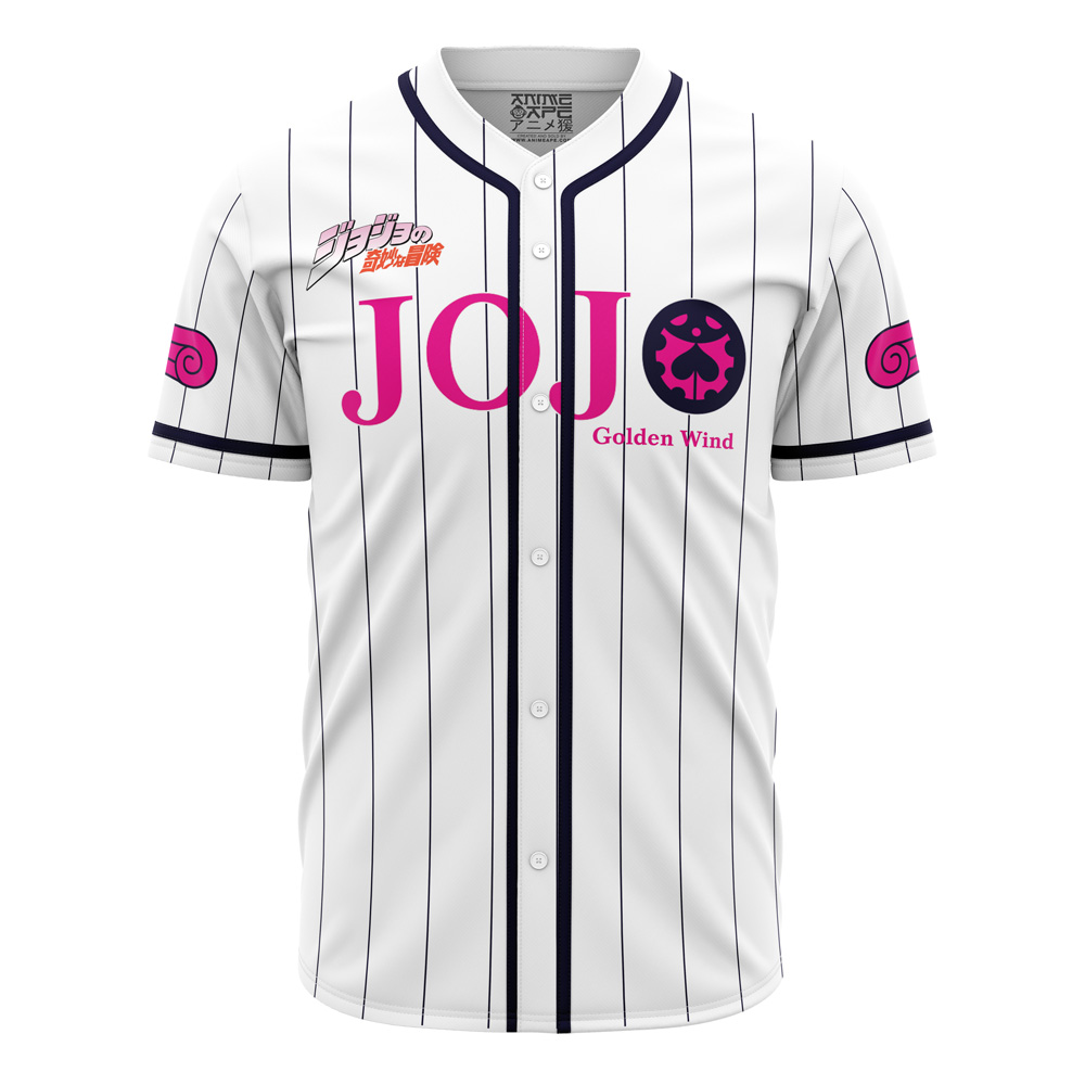 Alternative view of Personalized Giorno Giovanna Golden Wind Jojo’s Bizarre Adventure Baseball Jersey