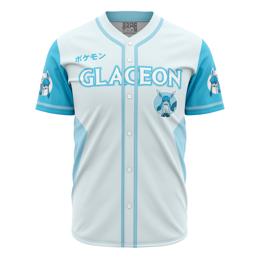 Alternative view of Personalized Glaceon Eeveelution Pokemon Baseball Jersey