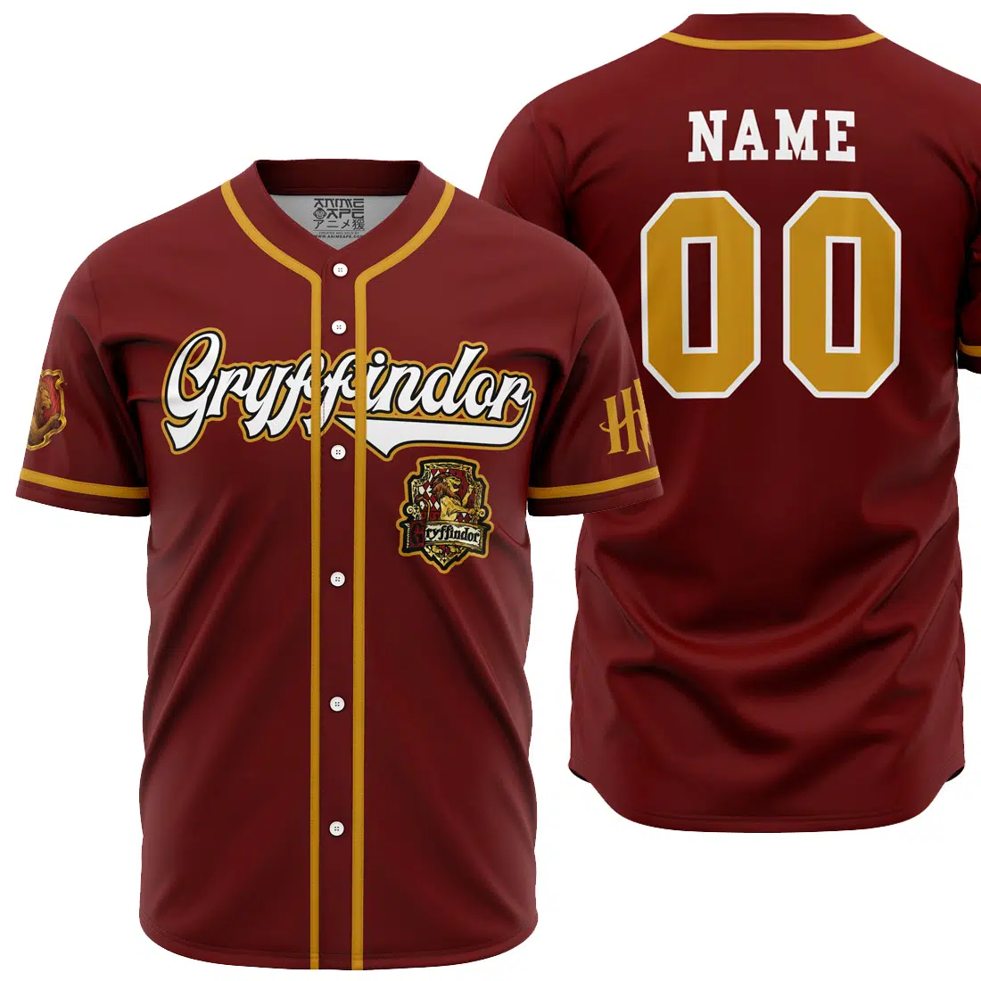 Personalized Gryffindor House Harry Potter Baseball Jersey