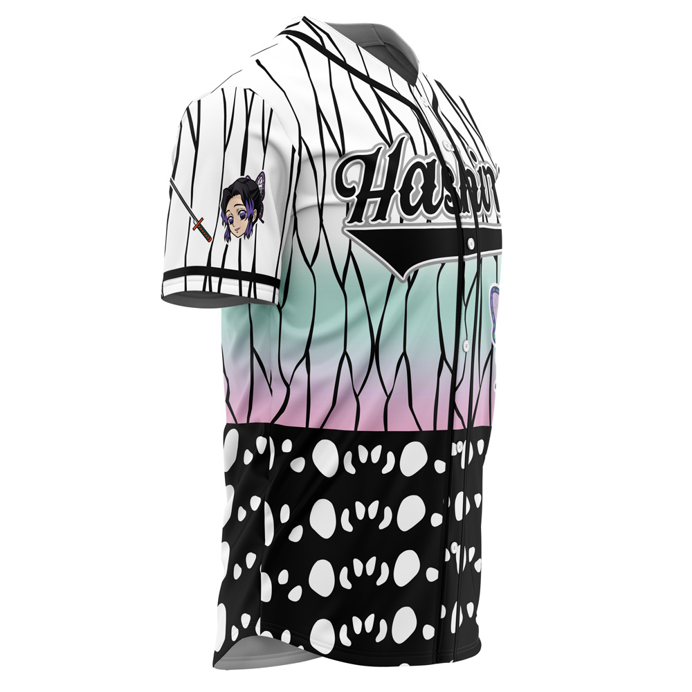 Alternative view of Personalized Hashira Shinobu Kocho Demon Slayer Baseball Jersey