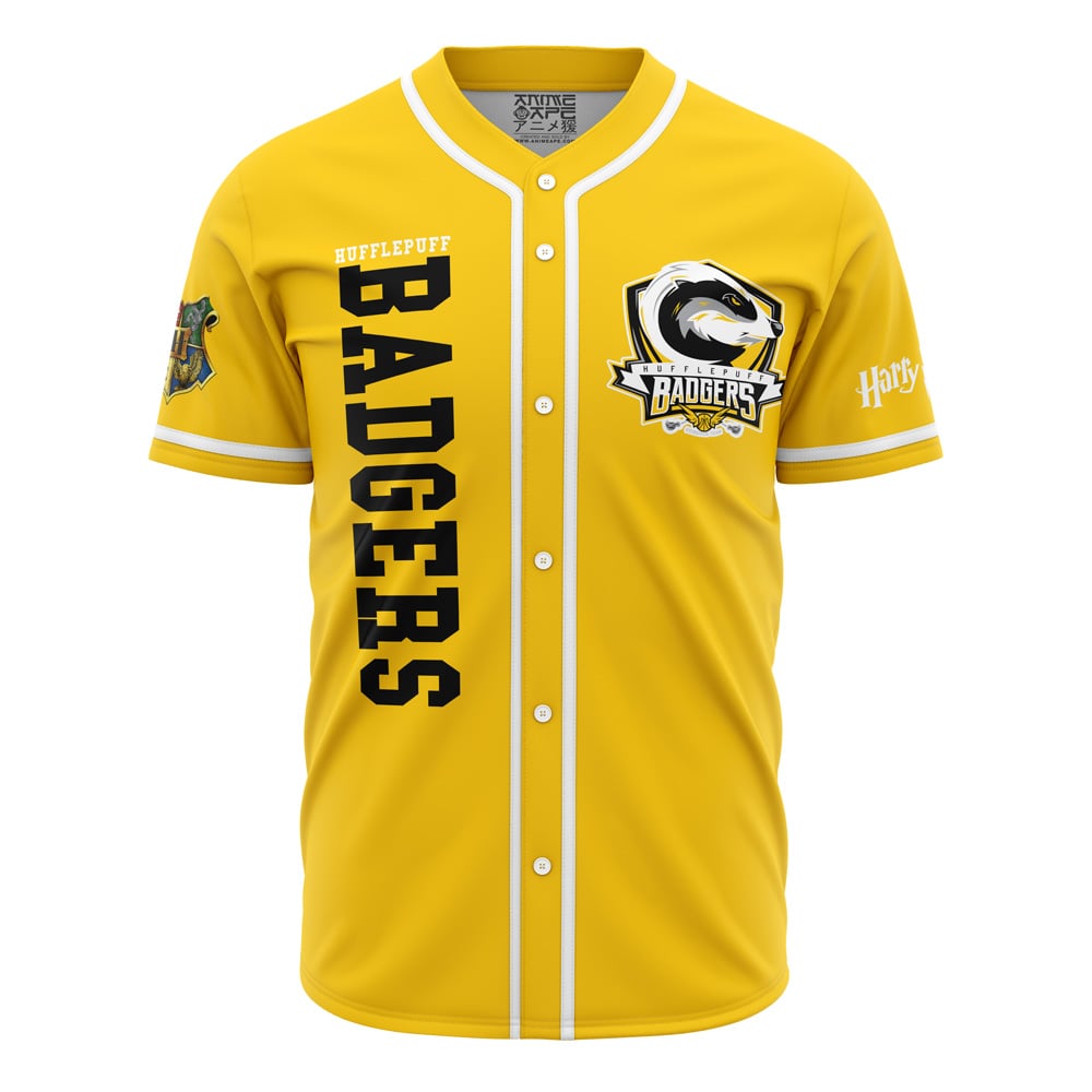 Alternative view of Personalized Hufflepuff Badgers House Harry Potter Baseball Jersey