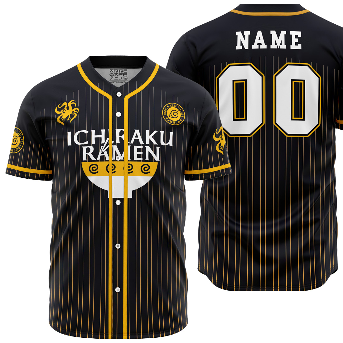 Personalized Ichiraku Ramen Shippuden Baseball Jersey