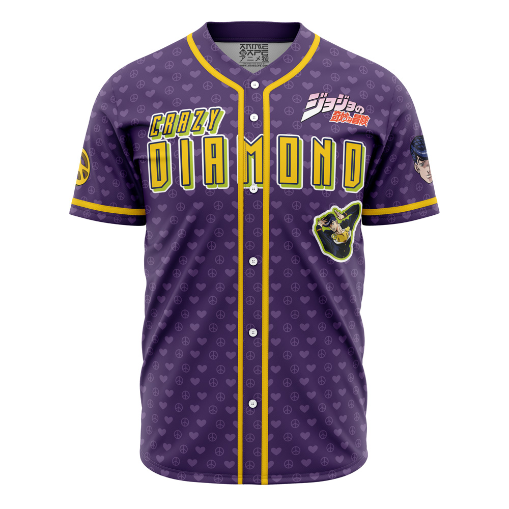 Alternative view of Personalized Josuke Shining Diamond Jojo’s Bizarre Adventure Baseball Jersey