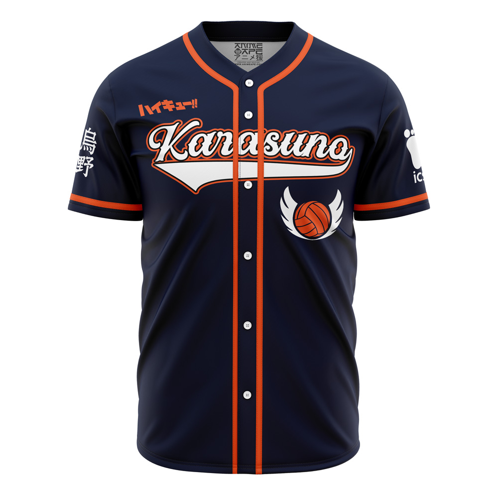 Alternative view of Personalized Karasuno Hinata Haikyuu Baseball Jersey