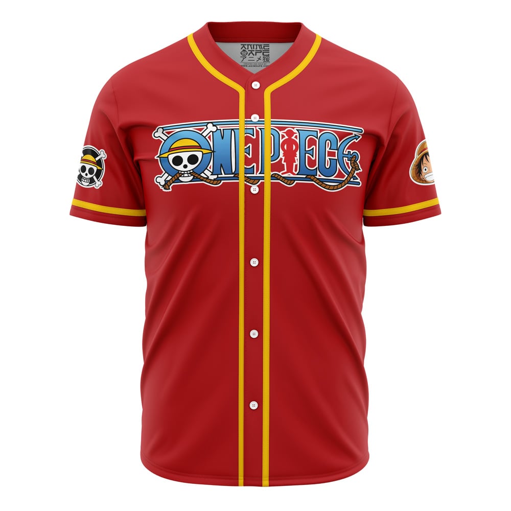 Alternative view of Personalized Luffy One Piece Baseball Jersey