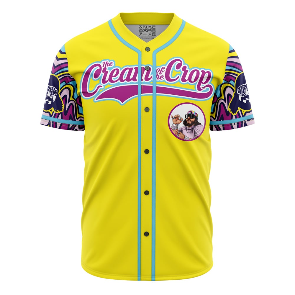 Alternative view of Personalized Macho Man The Cream of the Crop Baseball Jersey