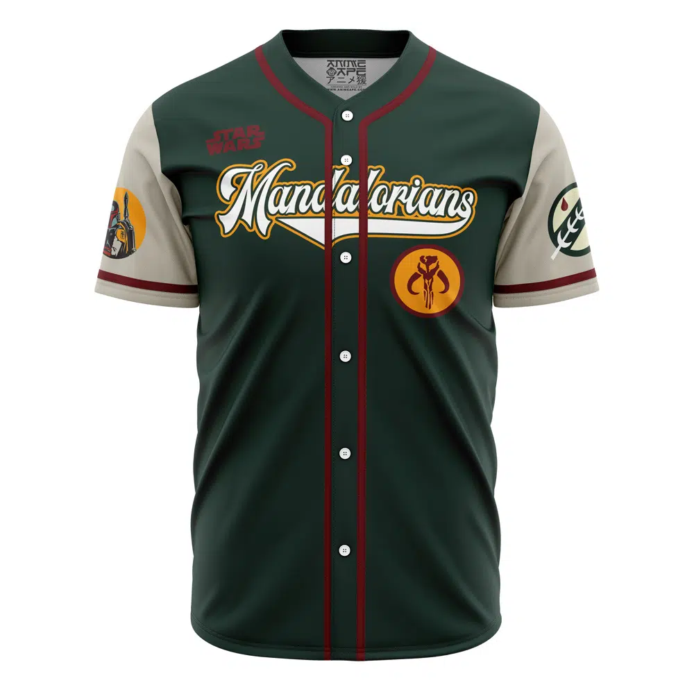 Alternative view of Personalized Mandalorians Boba Fett Star Wars Baseball Jersey