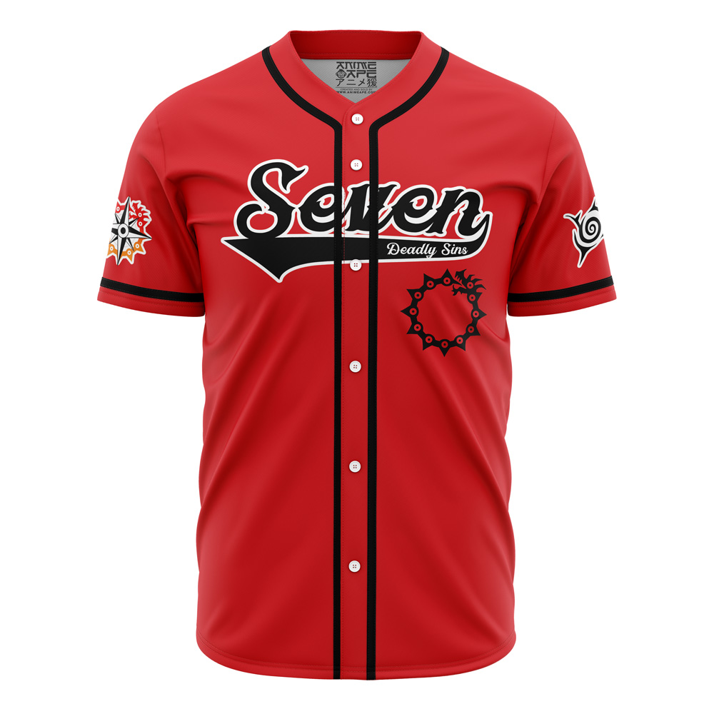Alternative view of Personalized Meliodas Seven Deadly Sins Baseball Jersey