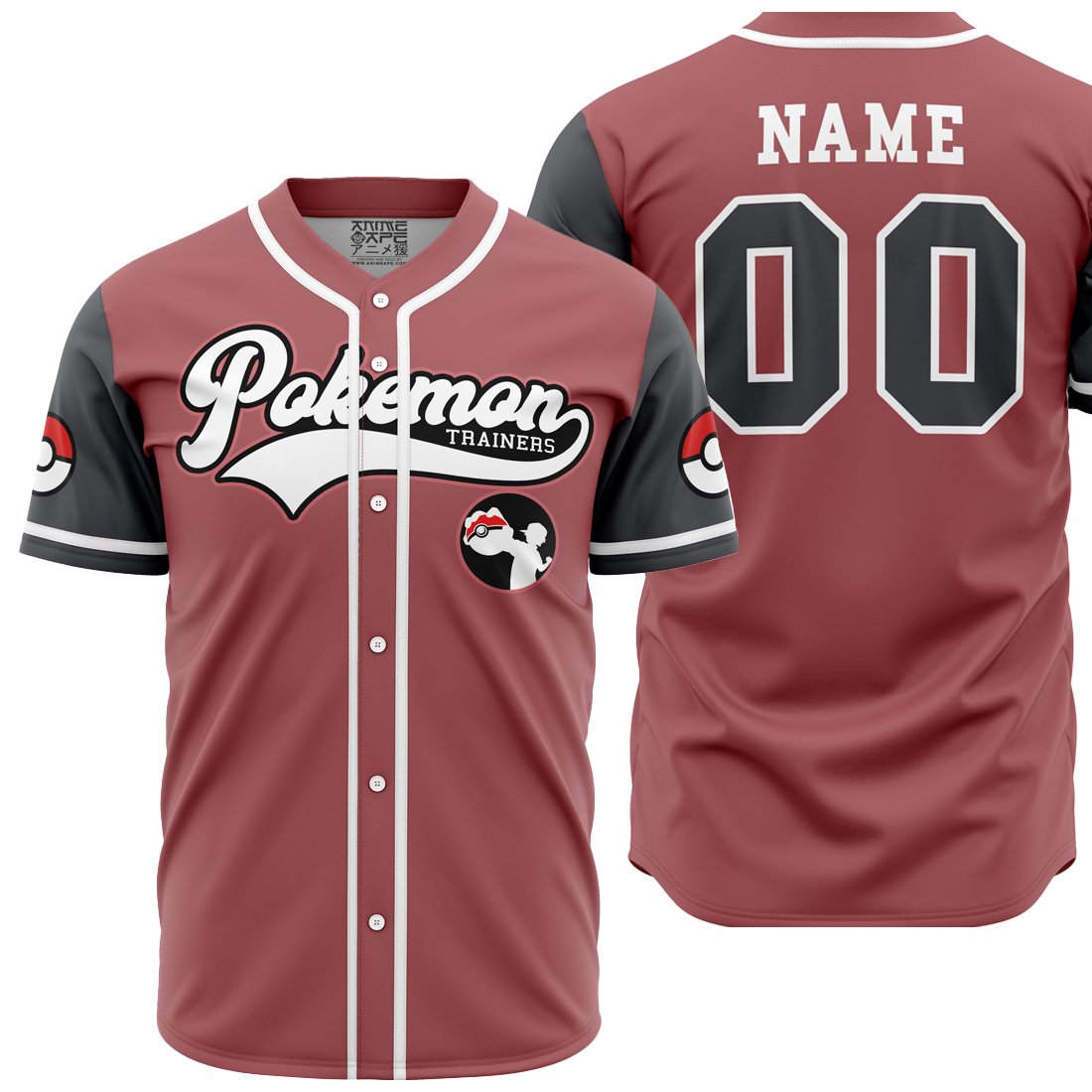 Personalized Pokemon Trainers Pokemon Baseball Jersey