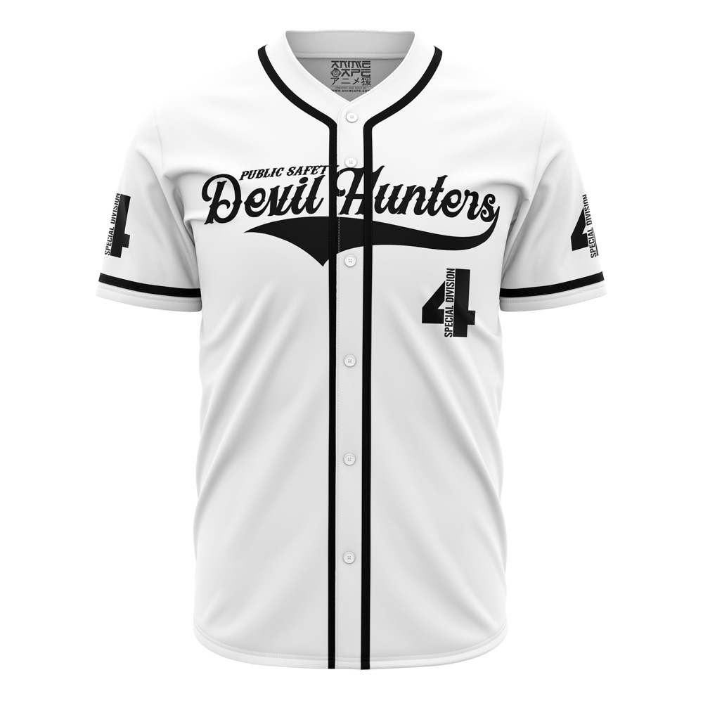 Alternative view of Personalized Public Safety Devil Hunters Chainsaw Man Baseball Jersey