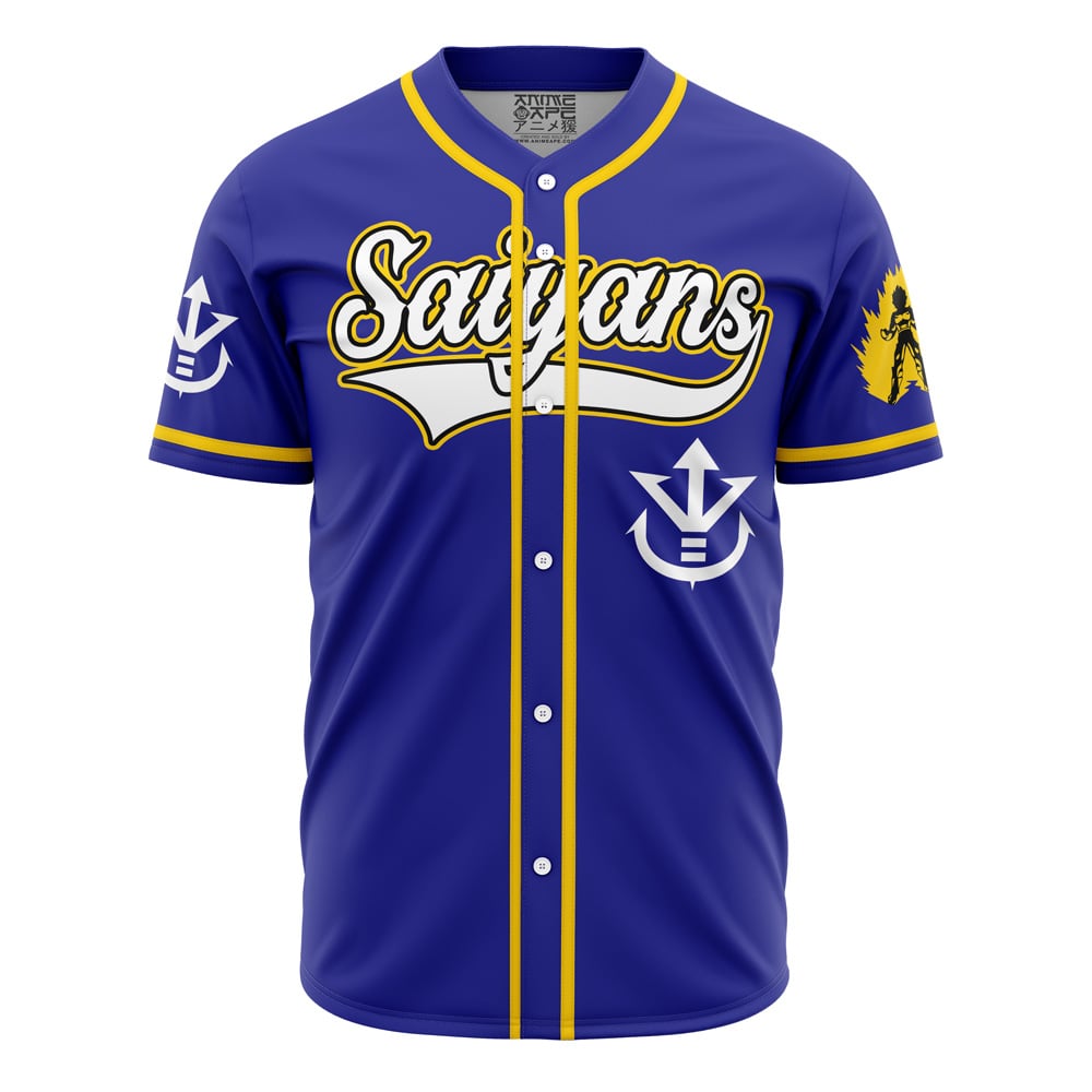 Alternative view of Personalized Saiyan Vegeta Dragon Ball Z Baseball Jersey