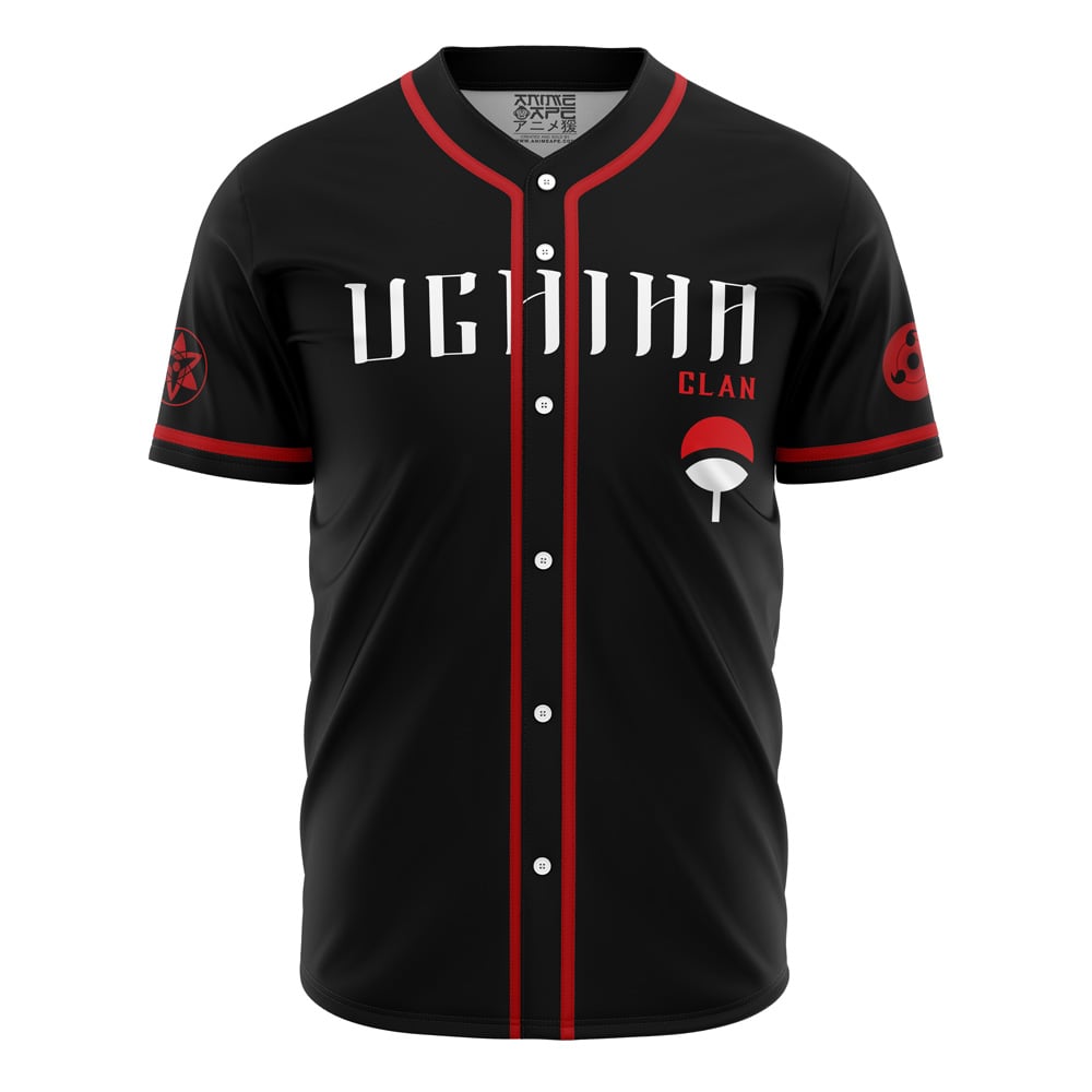 Alternative view of Personalized Sasuke Uchiha Shippuden Baseball Jersey