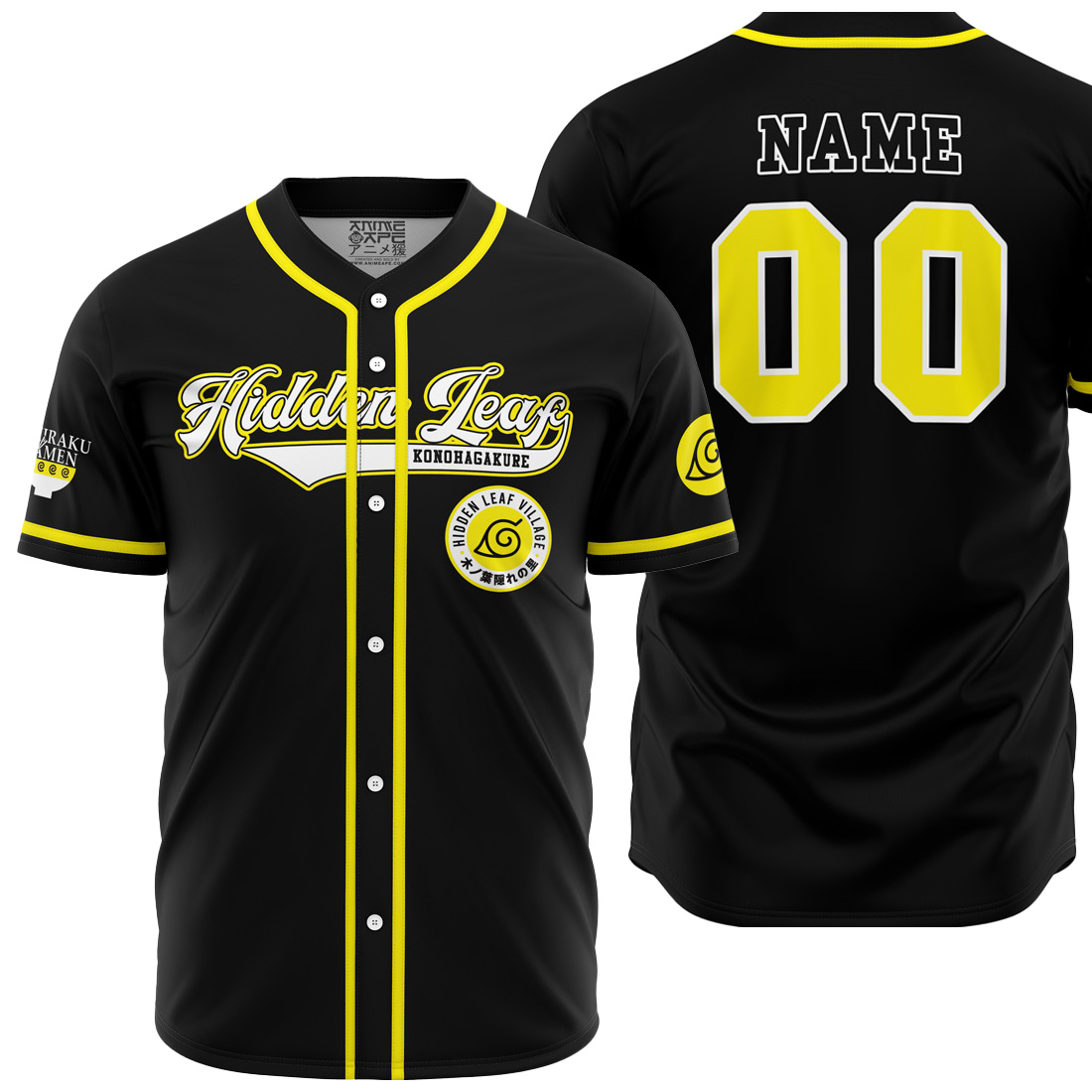 Personalized Shippuden Hidden Leaf Uzumaki Shippuden Baseball Jersey