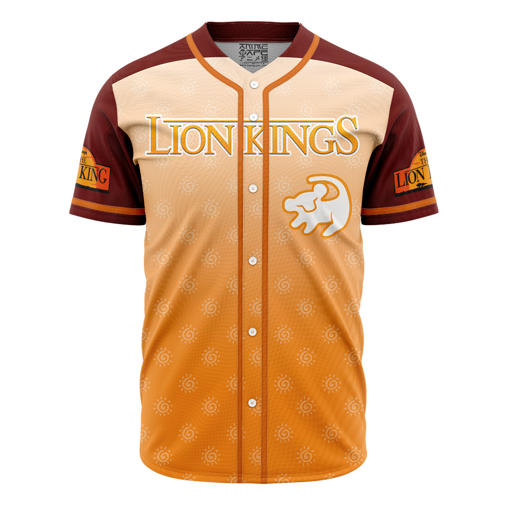 Alternative view of Personalized Simba Lion King V1 Baseball Jersey