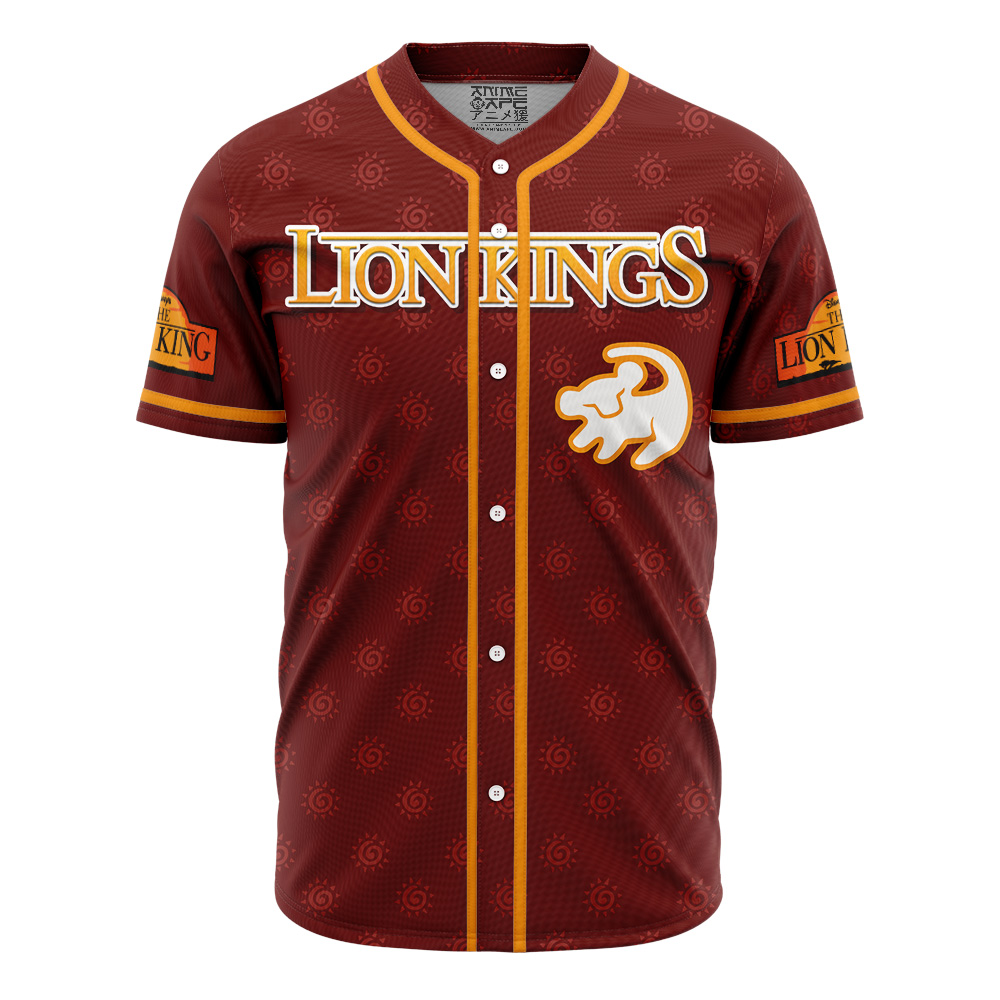 Alternative view of Personalized Simba Lion King V2 Baseball Jersey