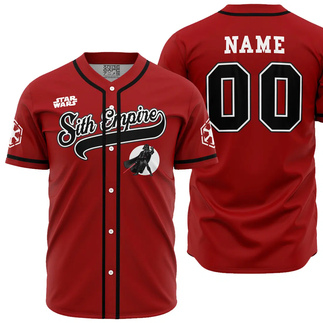 Personalized Sith Empire Vader Star Wars Baseball Jersey