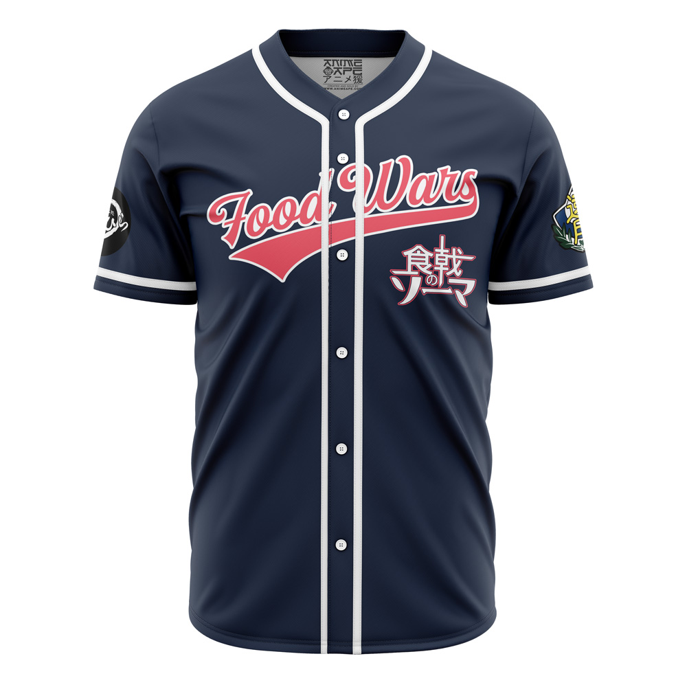 Alternative view of Personalized Sōma Yukihira Food Wars Baseball Jersey