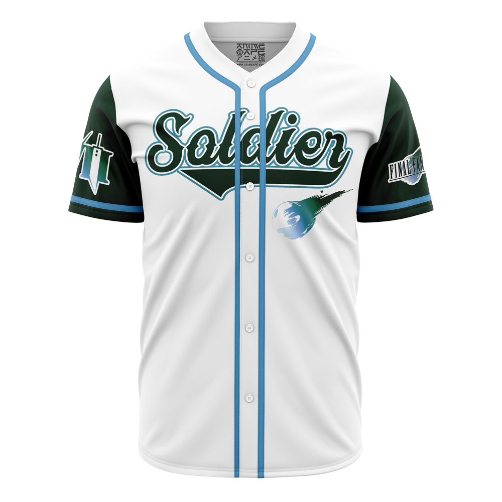 Alternative view of Personalized Soldier Final Fantasy 7 Baseball Jersey