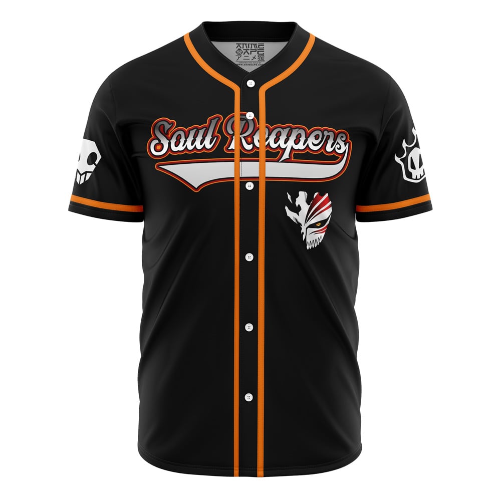 Alternative view of Personalized Soul Reapers Bleach Baseball Jersey