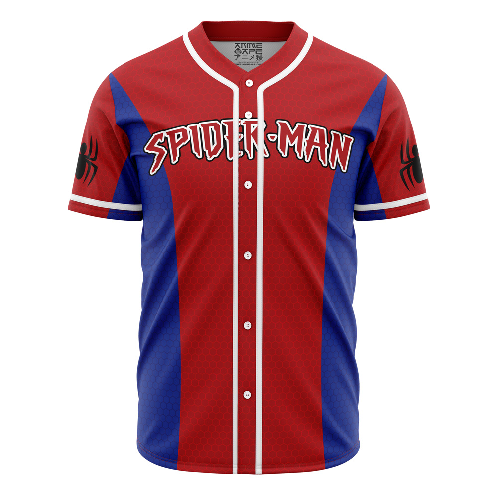 Alternative view of Personalized Spiderman Marvel Baseball Jersey