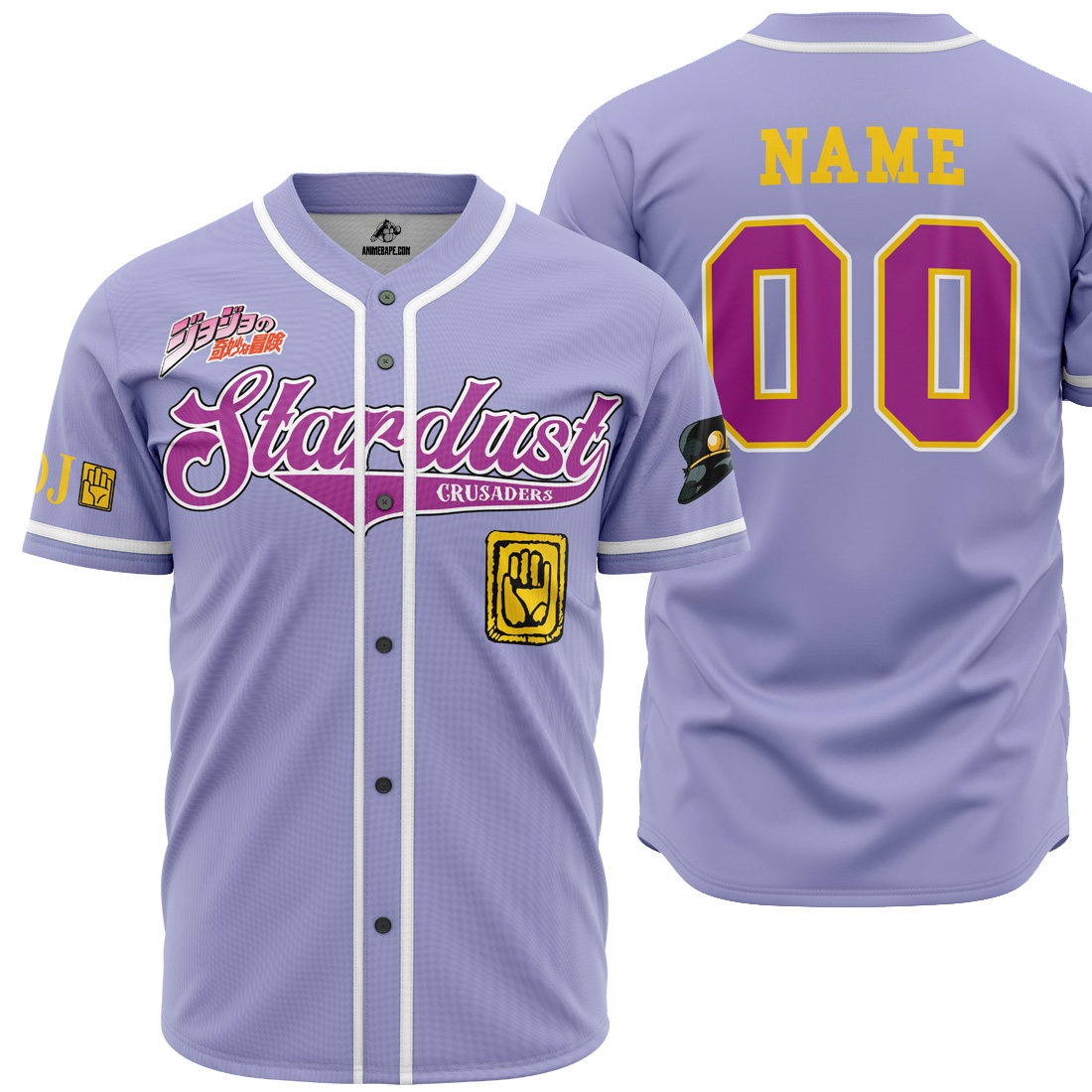 Personalized Stardust Crusaders Jojo's Bizarre Adventure Custom Baseball Jersey - Otaku Hall