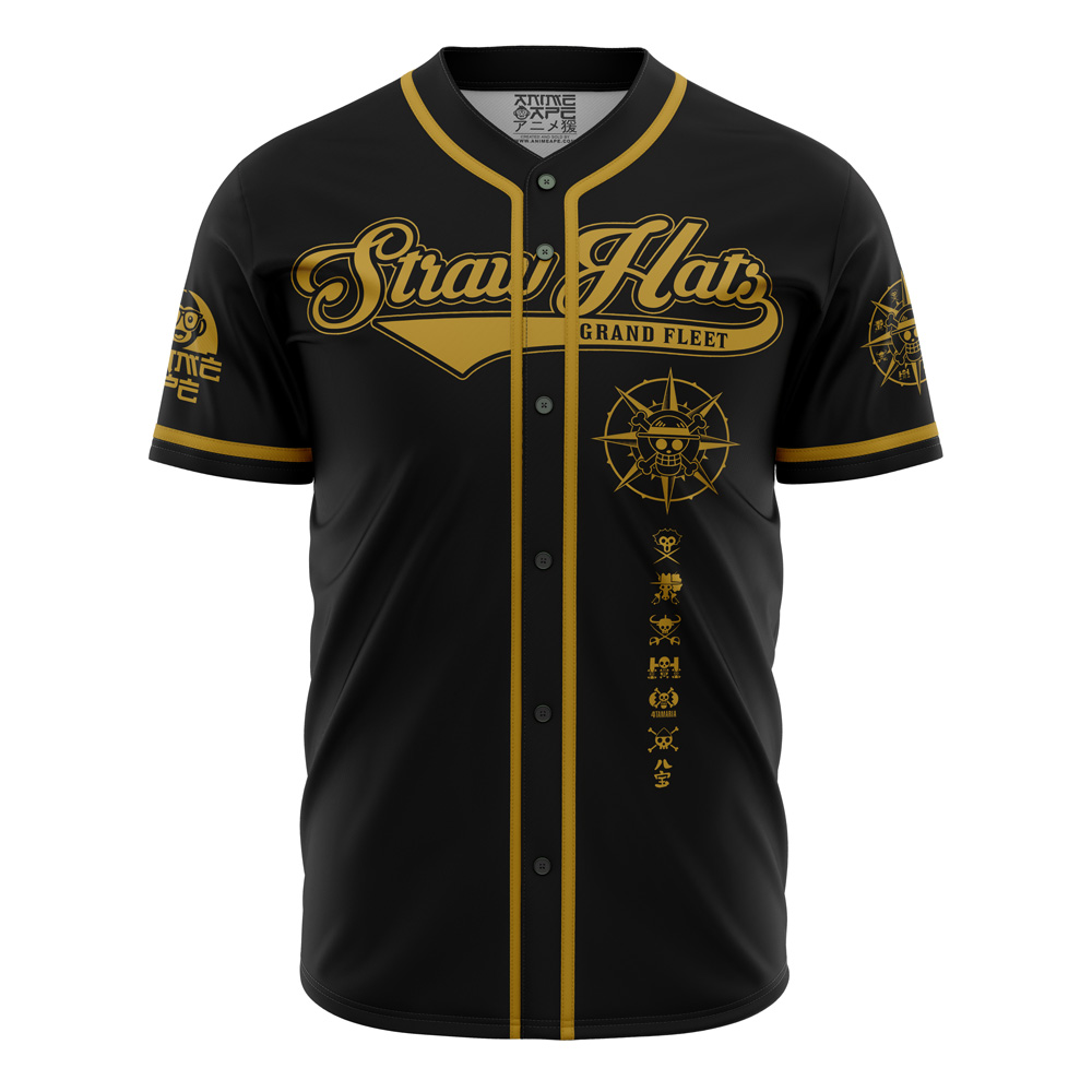 Alternative view of Personalized Straw Hat Grand Fleet One Piece Baseball Jersey