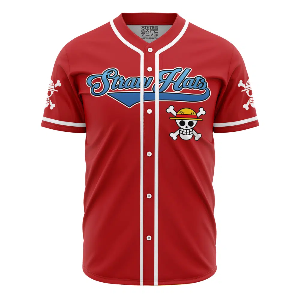 Alternative view of Personalized Straw Hats One Piece Baseball Jersey