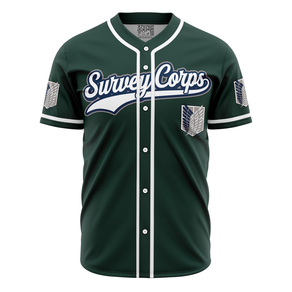 Alternative view of Personalized Survey Corps Attack on Titan Baseball Jersey
