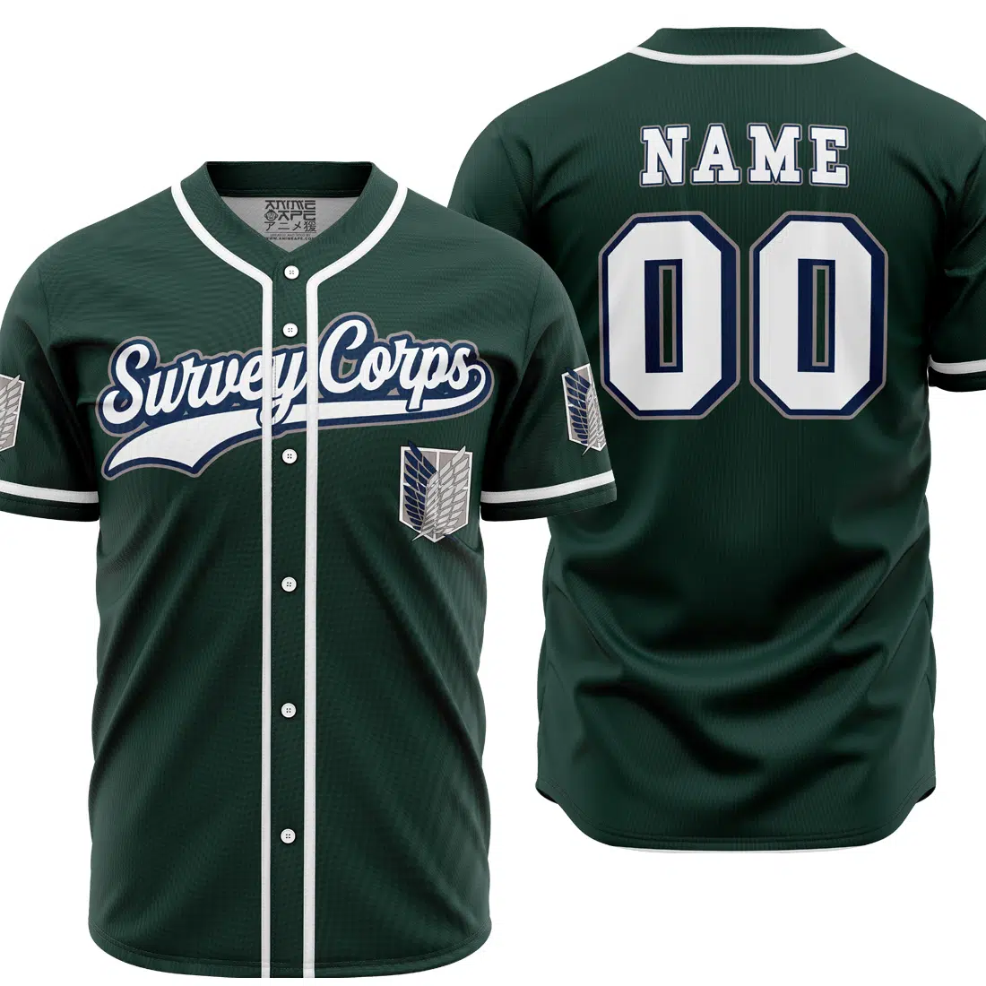 Personalized Survey Corps Attack on Titan Baseball Jersey