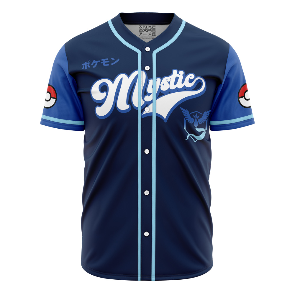 Alternative view of Personalized Team Mystic Pokemon Baseball Jersey