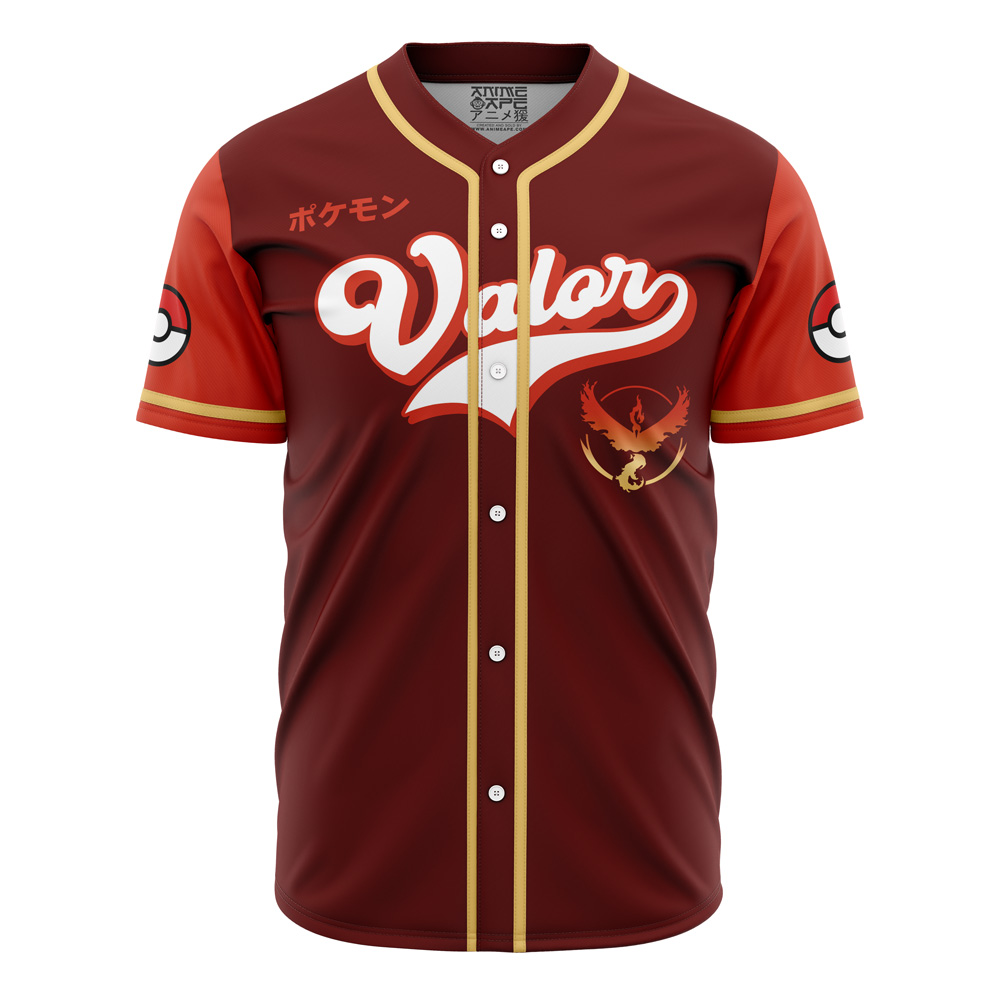 Alternative view of Personalized Team Valor Pokemon Baseball Jersey
