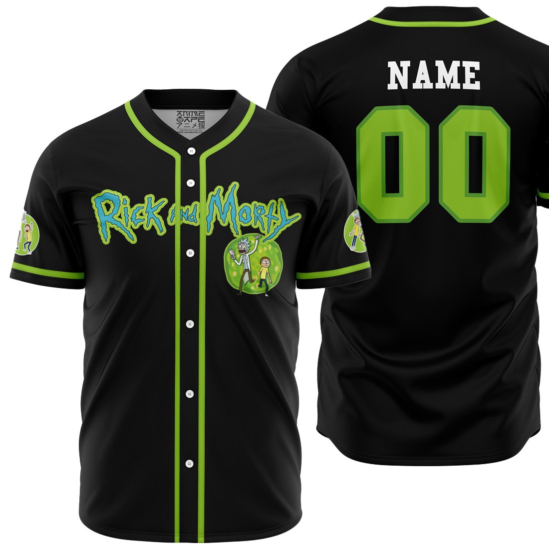 Personalized Trippy Cosmic Rick and Morty Baseball Jersey