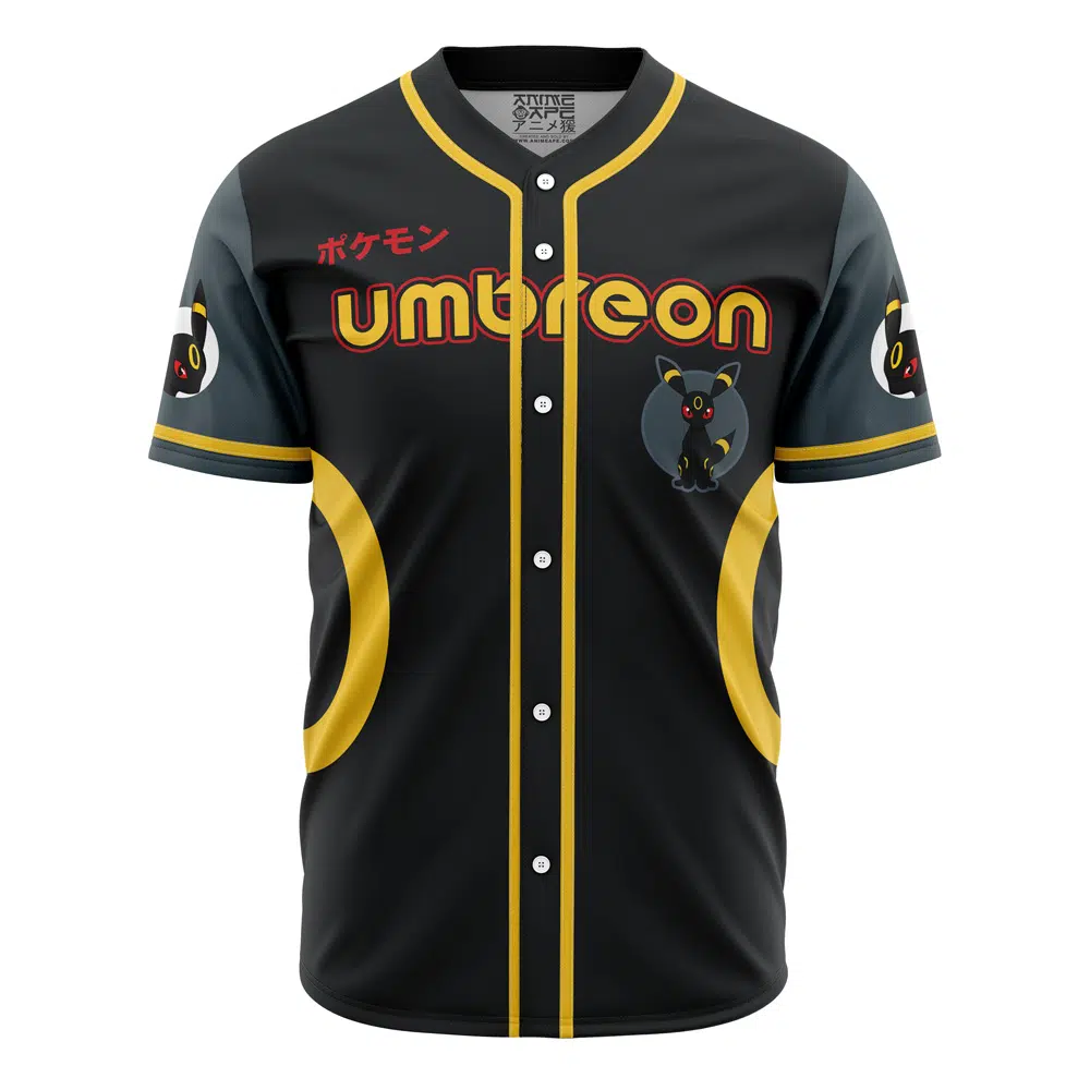 Alternative view of Personalized Umbreon Eeveelution Pokemon Baseball Jersey