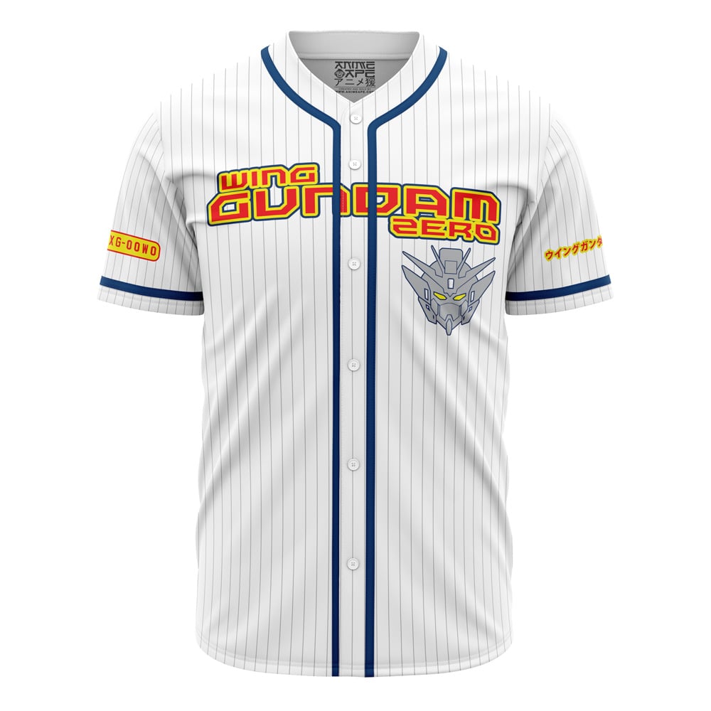 Alternative view of Personalized Wing Zero Gundam Baseball Jersey