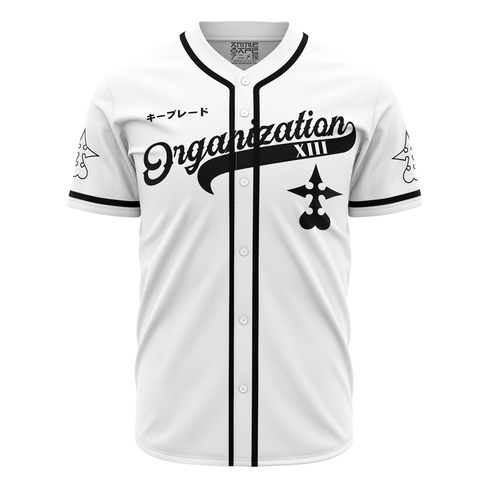 Alternative view of Personalized Xemnas Organization XIII Kingdom Hearts Baseball Jersey