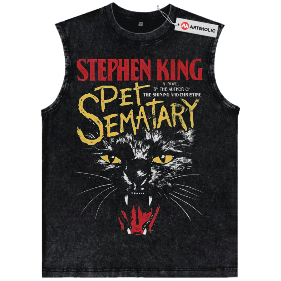 Alternative view of Pet Sematary Tank Top, Horror Movie Tank Top, Halloween Tank Top, Vintage Tank Top