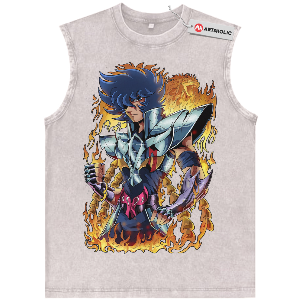 Alternative view of Phoenix Ikki Tank Top, Saint Seiya Tank Top, Anime Tank Top, Vintage Tank Top