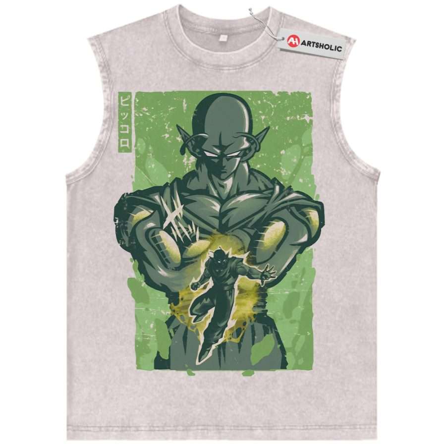 Alternative view of Piccolo Tank Top, Dragon Ball Z Tank Top, DBZ Tank Top, Anime Tank Top, Vintage Tank Top