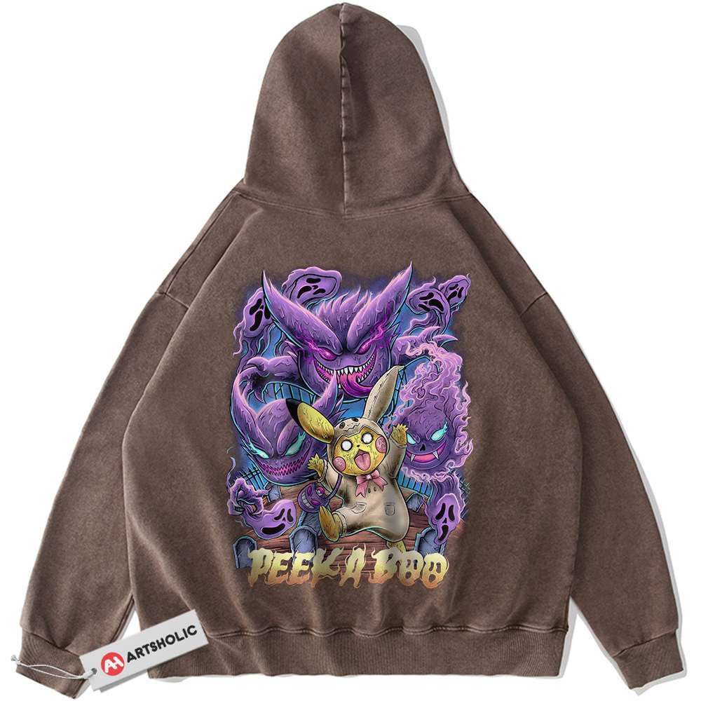 Alternative view of Pikachu Hoodie, Gengar Hoodie, Pokemon Hoodie, Anime Hoodie, Vintage Hoodie