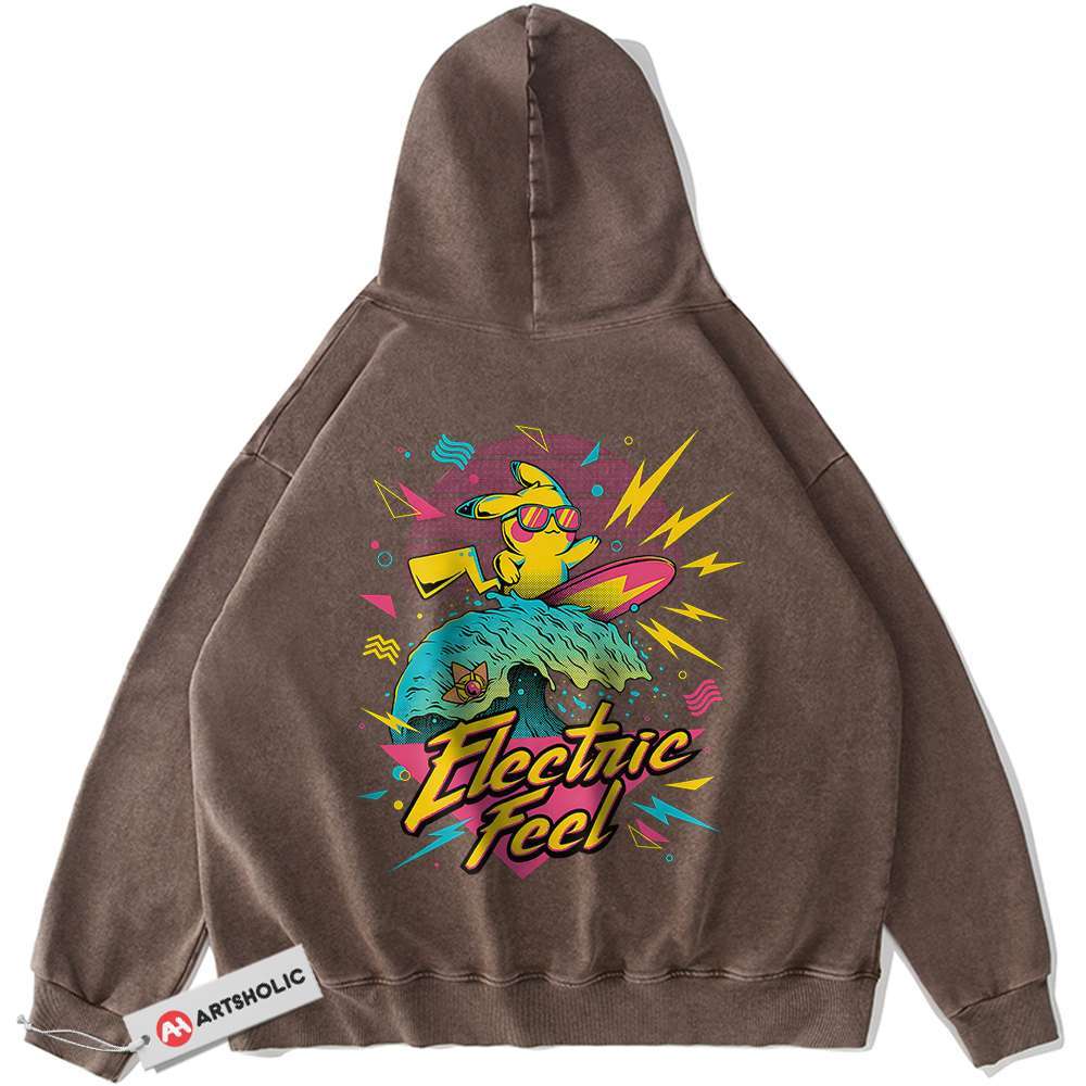 Alternative view of Pikachu Hoodie, Pokemon Hoodie, Anime Hoodie, Vintage Hoodie