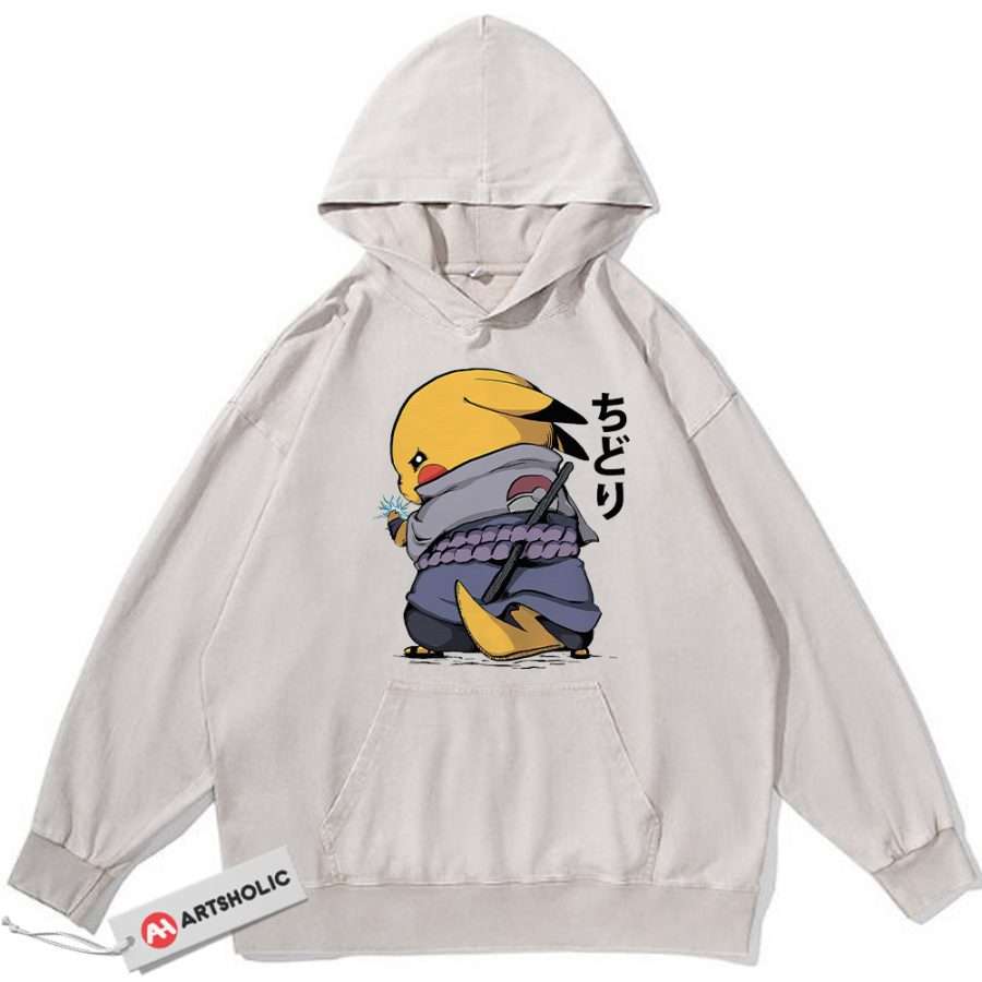 Alternative view of Pikachu Hoodie, Pokemon Hoodie, Anime Hoodie, Vintage Hoodie
