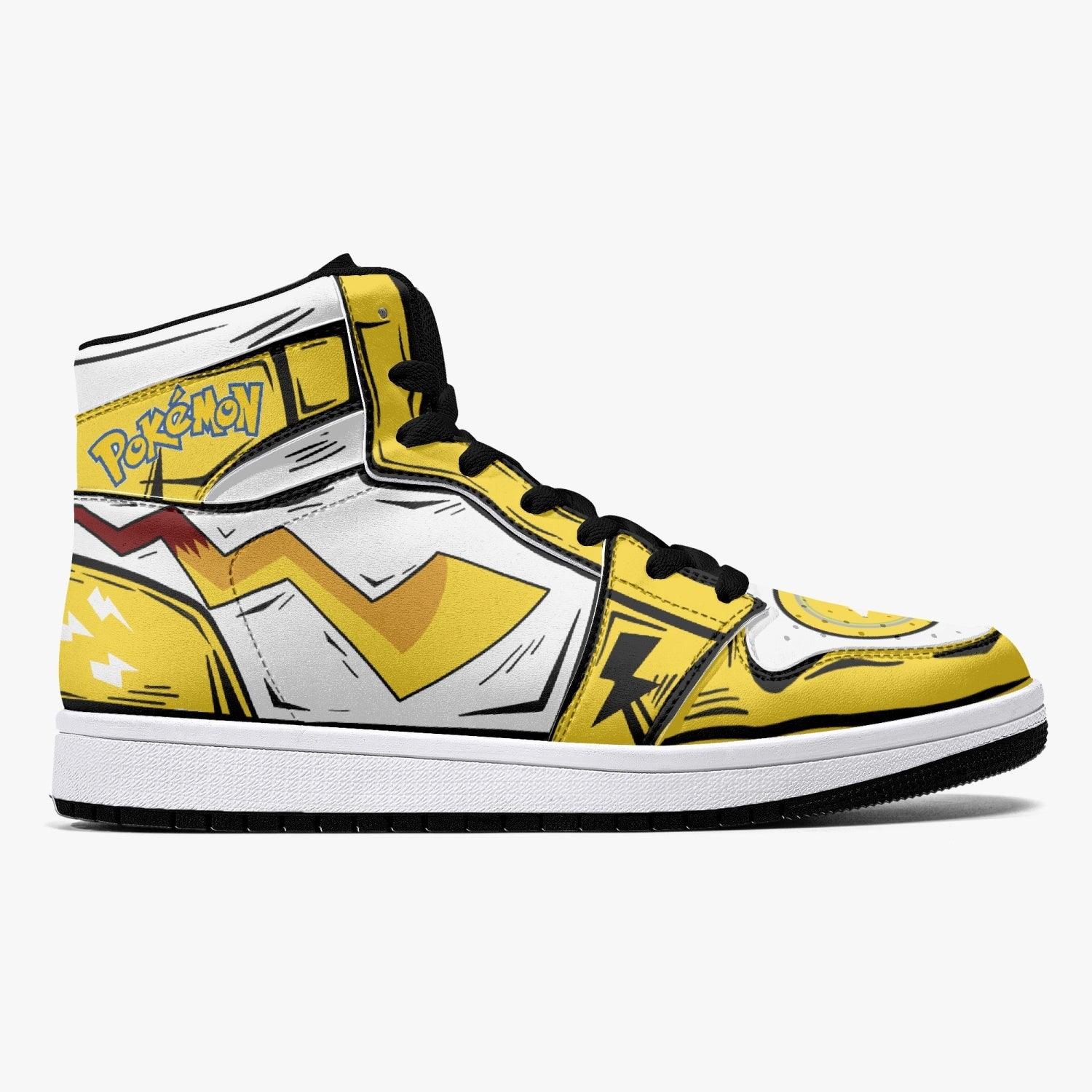 Alternative view of Pikachu Pokemon 2 Custom Sneaker Mid 1 Basketball Shoes - Otaku Hall