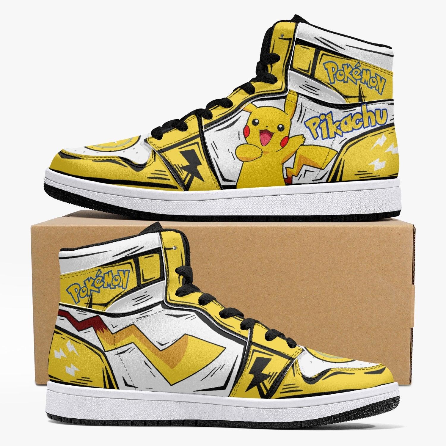Pikachu Pokemon 2 Custom Sneaker Mid 1 Basketball Shoes - Otaku Hall