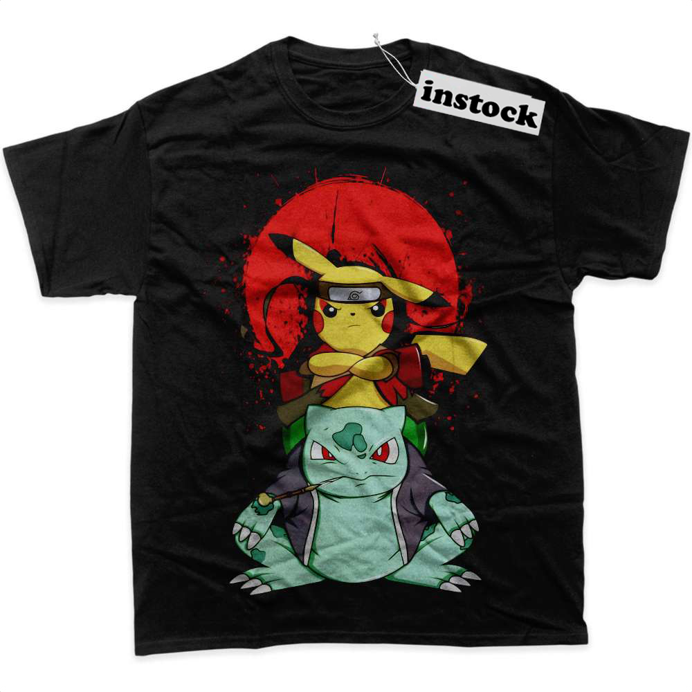 Pikachu Shirt, Bulbasaur Shirt, Pokemon Shirt, Anime Shirt, Graphic T-Shirt
