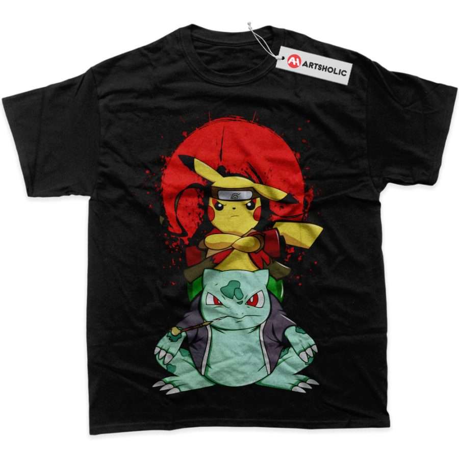 Alternative view of Pikachu Shirt, Bulbasaur Shirt, Pokemon Shirt, Anime Shirt, Graphic T-Shirt