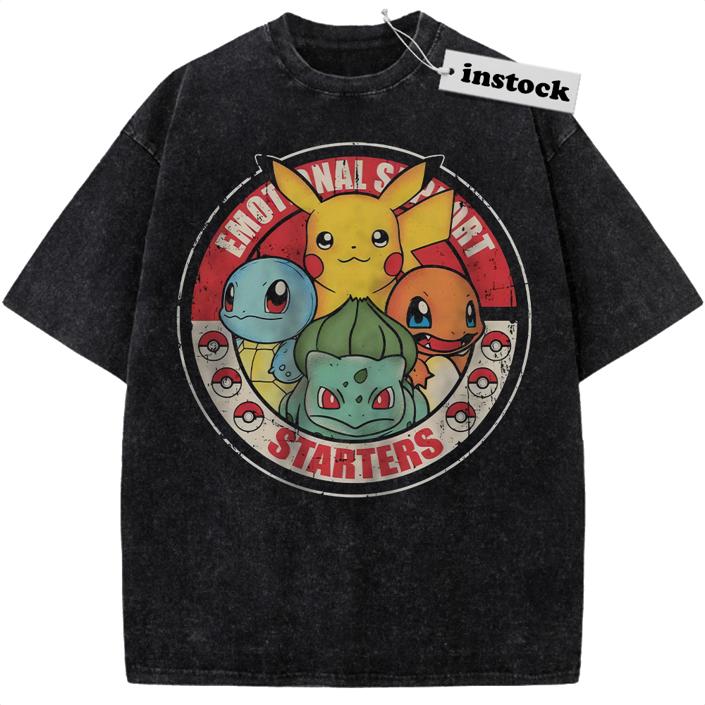 Pikachu Shirt, Bulbasaur Shirt, Squirtle Shirt, Charmander Shirt, Pokemon Shirt, Anime Shirt, Vintage T-Shirt