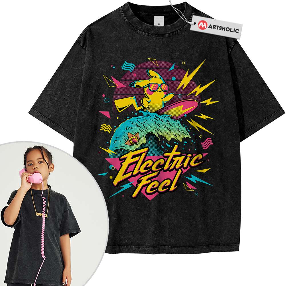 Pikachu Shirt For Kids, Pokemon Shirt For Kids, Anime Shirt For Kids, Vintage Tee For Kids